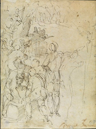 Sketch of Male Figures by Cesare Baglione